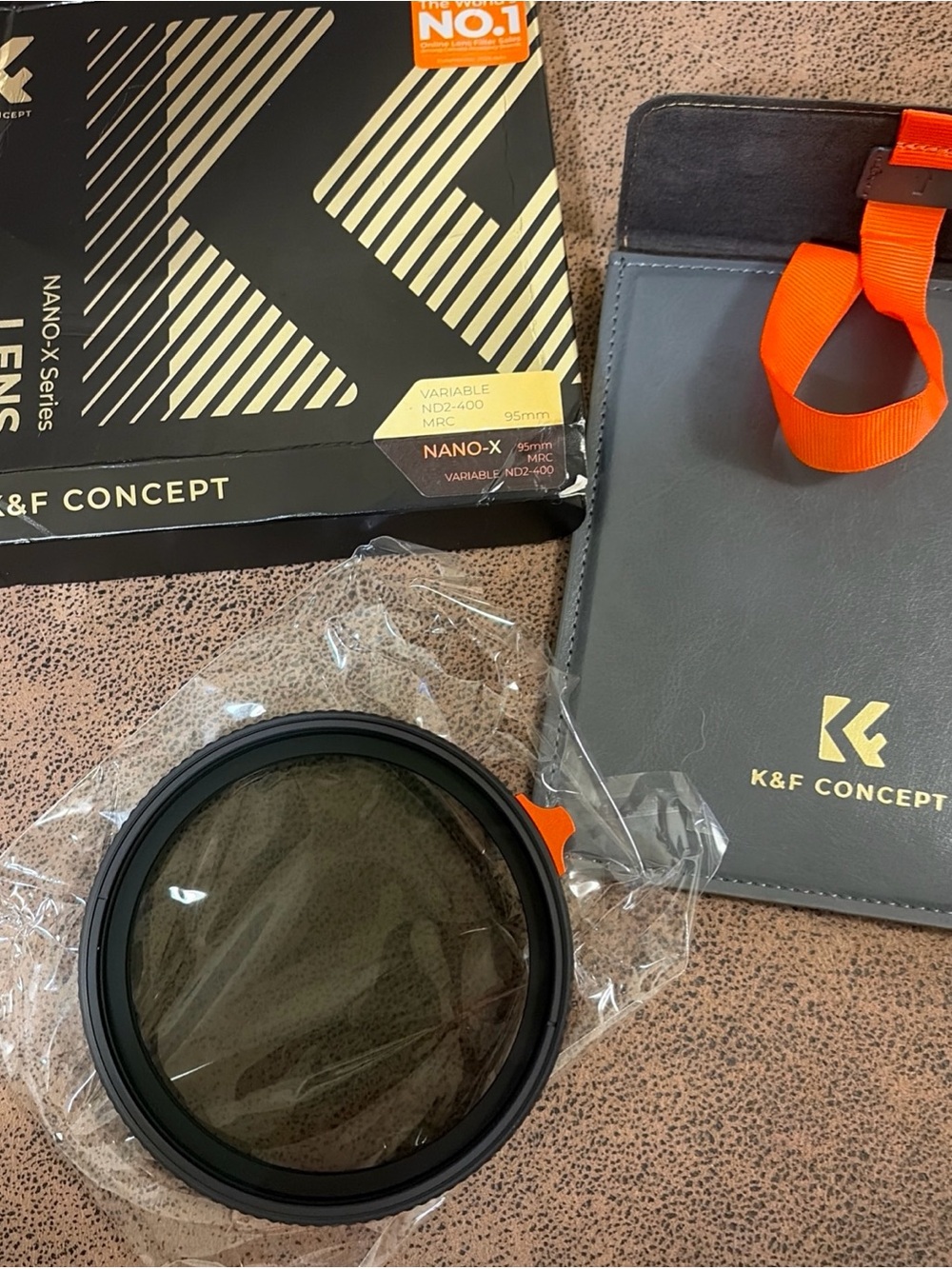 K&F CONCEPT 95mm Side Lever Variable ND Lens Filter ND2-400